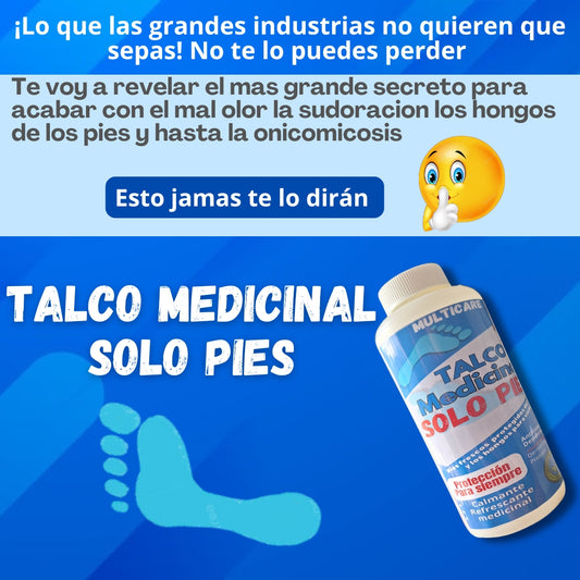 TALCO MEDICINAL SOLO PIES| PAGUE 1 LLEVE 2 ⭐⭐⭐⭐⭐